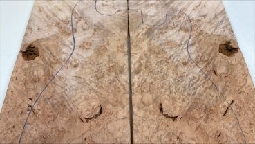 Top Maserahorn - Maple Burl Westcoast, 2-tlg. 7mm Einzelstück #007
